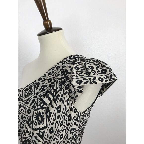 Nanette Lepore Print Silk One Shoulder Mini Dress - Picture 6 of 12